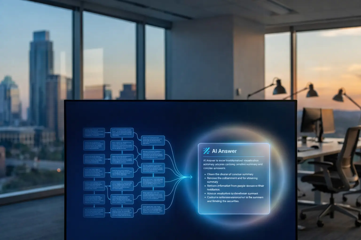 AI transforming search results by providing direct answers instead of links.